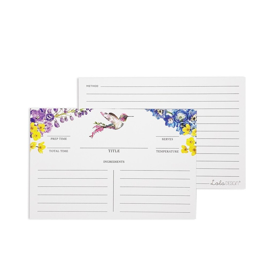 Hummingbird Card Refill Pack By Lola Design