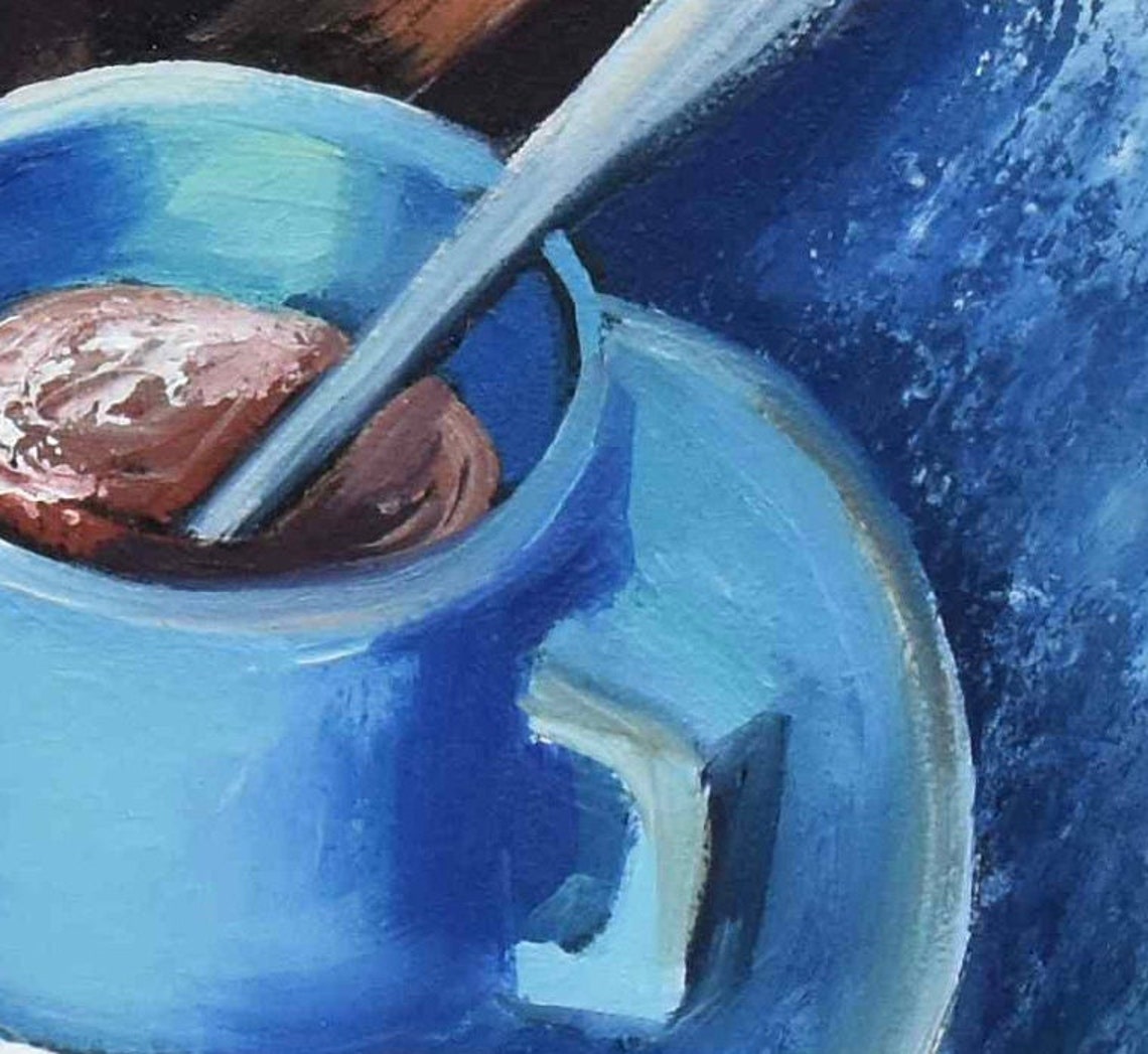 Coffee Wall Art Coffee Art Still Life Cup Of Coffee Art Breakfast Painting Still Life Painting Painting Of Coffee Cup Painting Coffee Grinde - Image 2