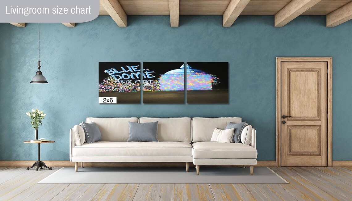 Tulsa Blue Dome Arts Fest Mural Night Handprint Street Art Poster - Image 4
