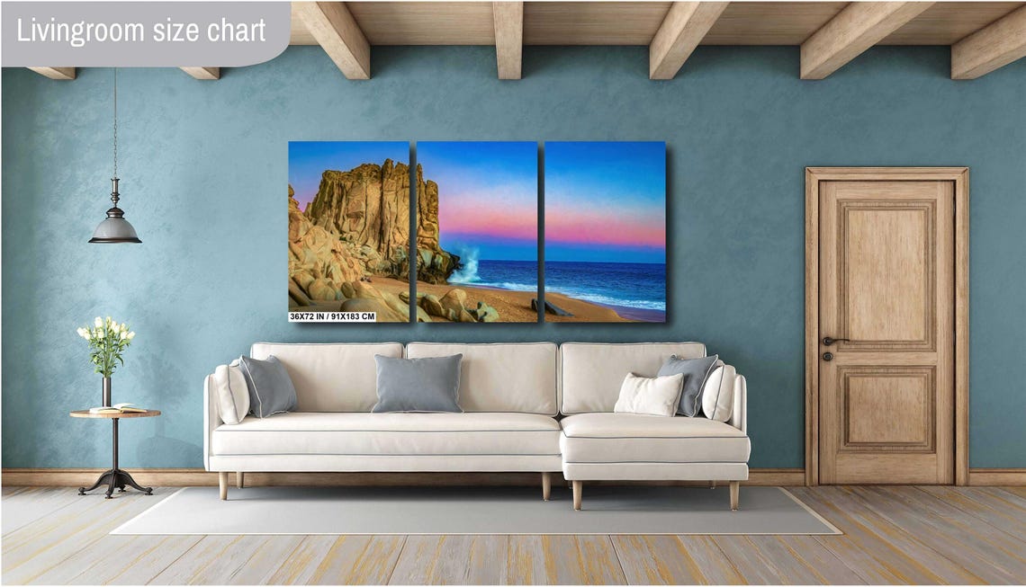 Cabo San Lucas Rocky Cliffs At Pink Sunset Ocean Beach Art Poster - Image 2