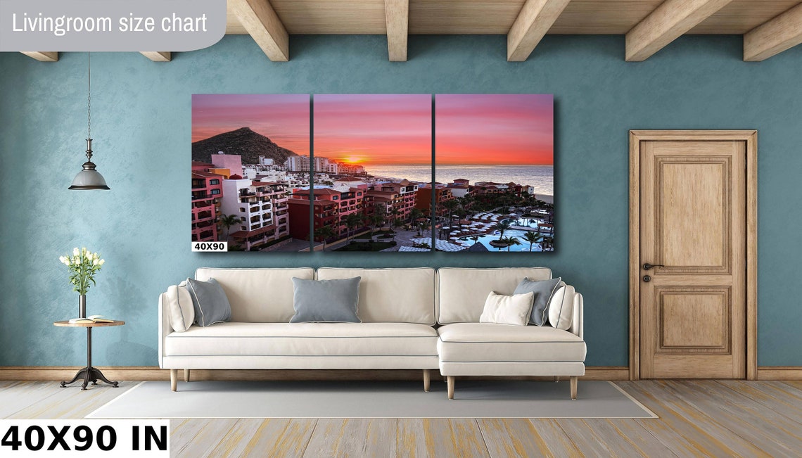 Playa Grande Resort Cabo Pink Sunset Pool Palms Ocean View Poster - Image 2
