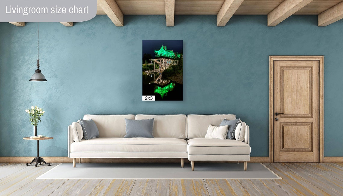 Tulsa Gathering Place Boathouse Night Green Glow Dock Poster - Image 5