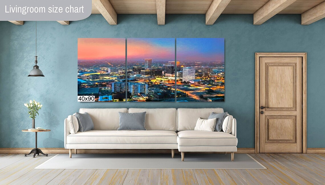 Tulsa Oklahoma Skyline Sunset Travel Poster - Image 2