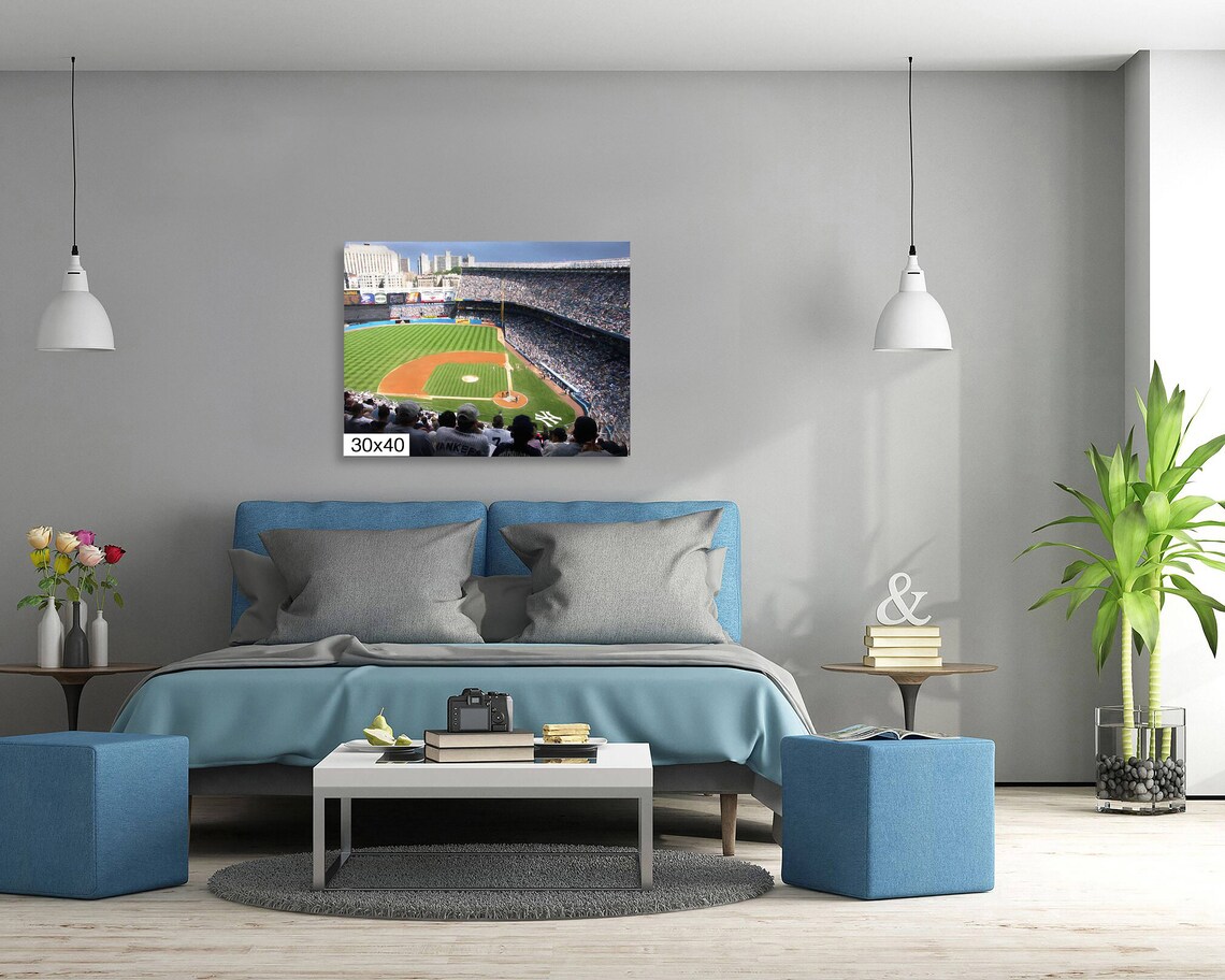 Old Yankee Stadium Baseball Game Packed Stands Field View Poster - Image 5