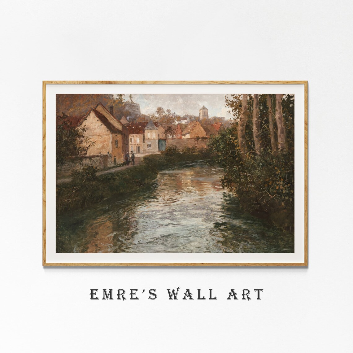 Riverside Village Houses Vintage European Countryside Town Poster - Image 4