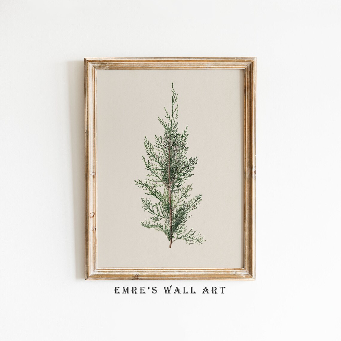Vintage Tree Branch Art Print, Winter Botanical