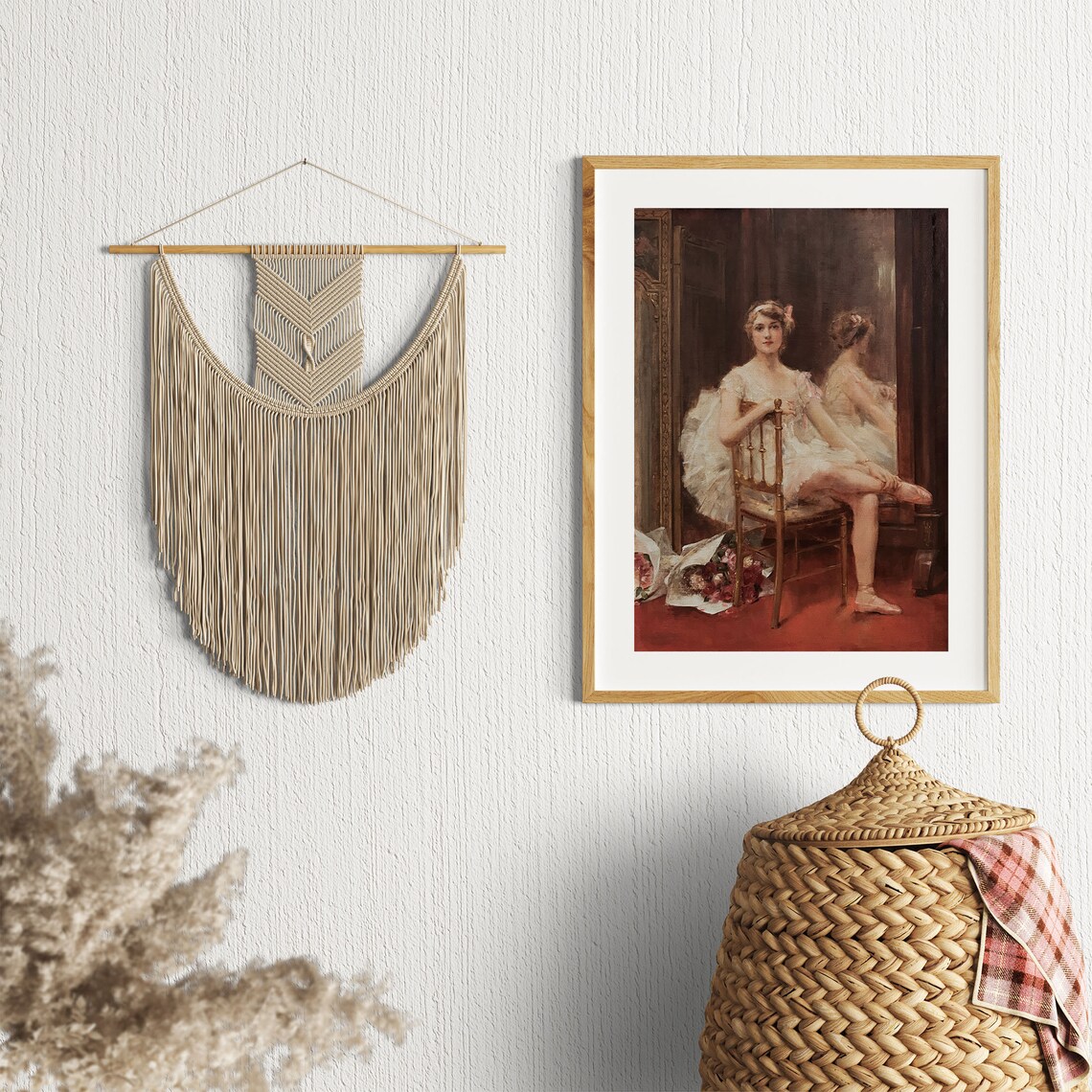 Vintage Ballerina Oil Painting Art Print - Image 2