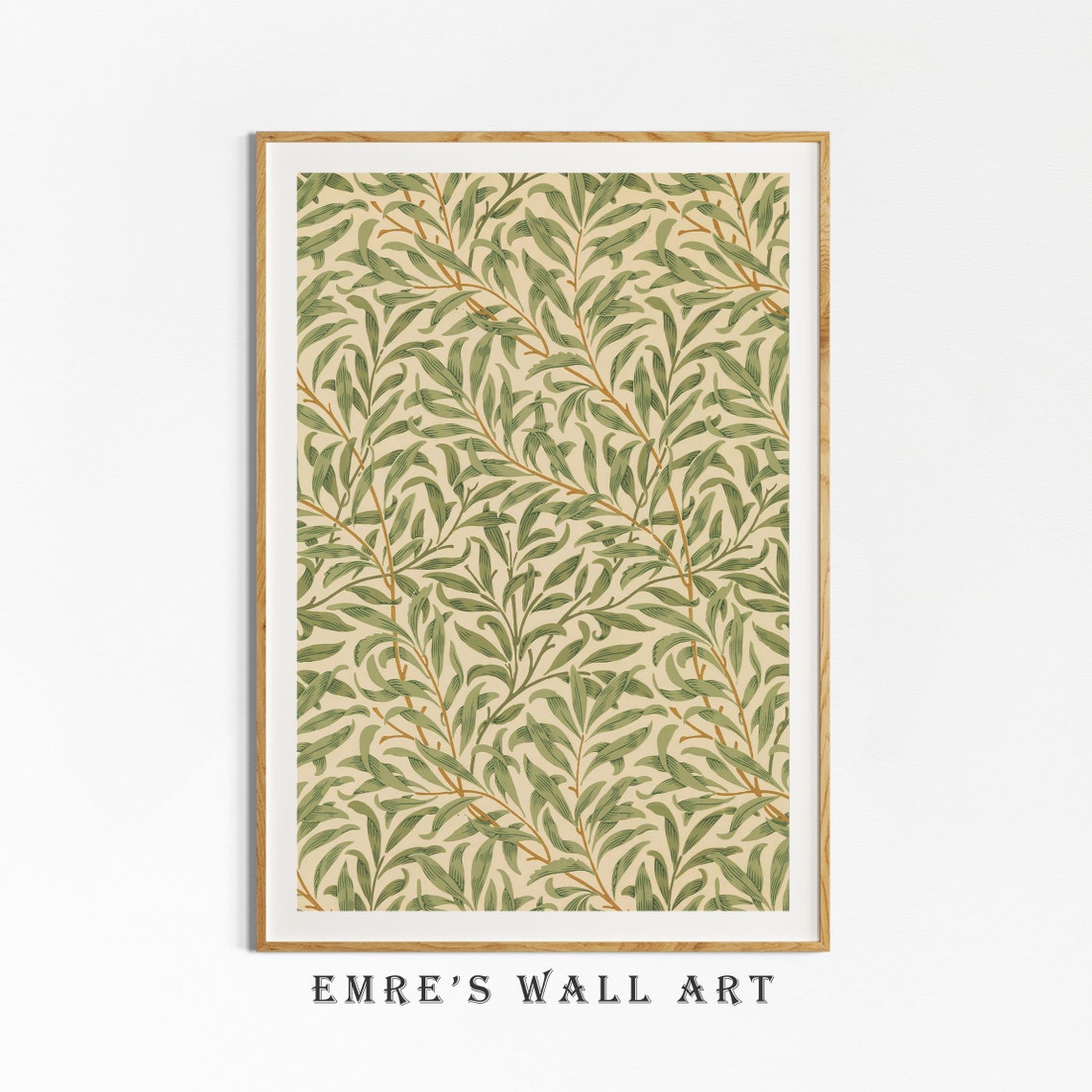 William Morris Style Willow Bough Botanical Textile Pattern Art Poster - Image 4