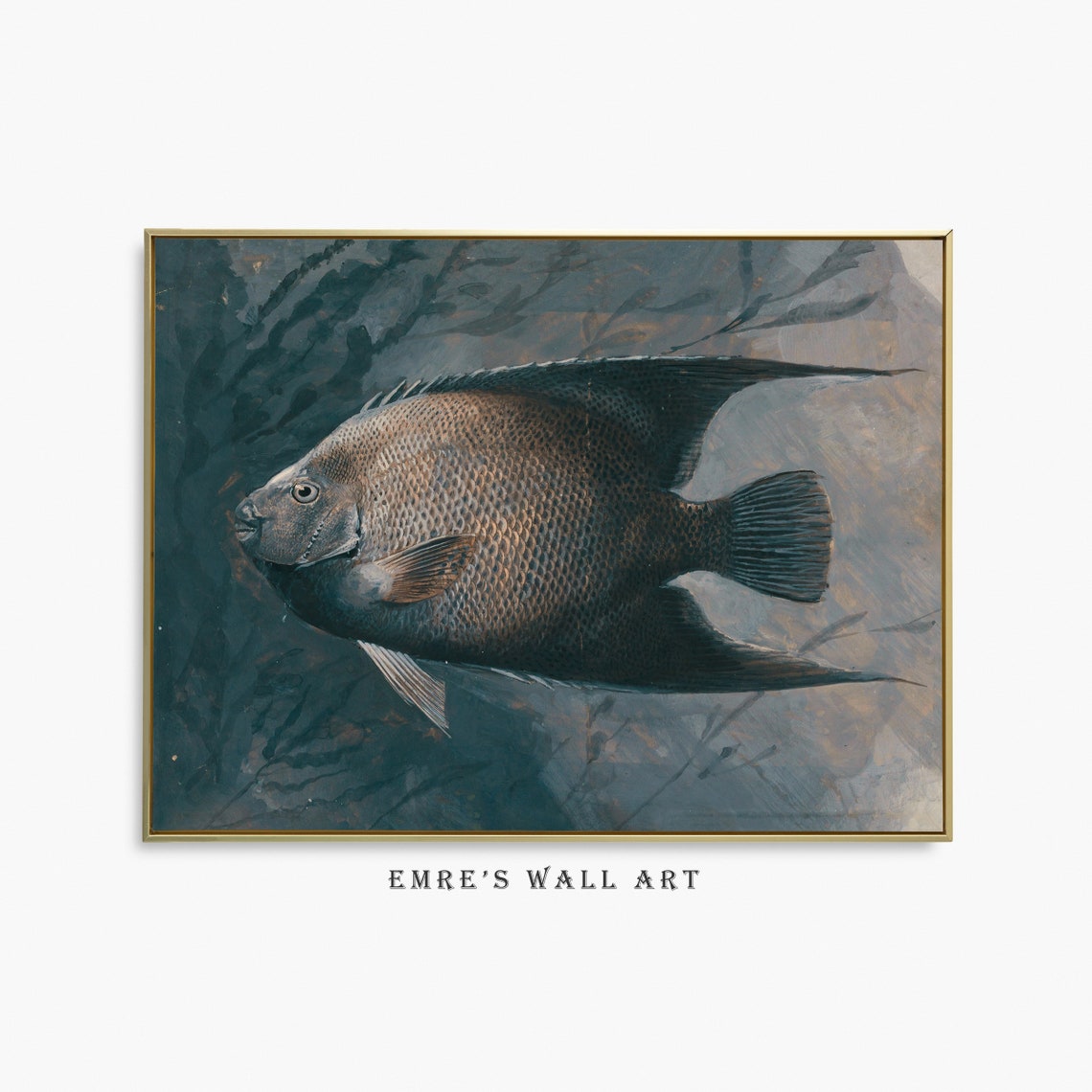 Tropical Fish Vintage Natural History Underwater Animal Poster