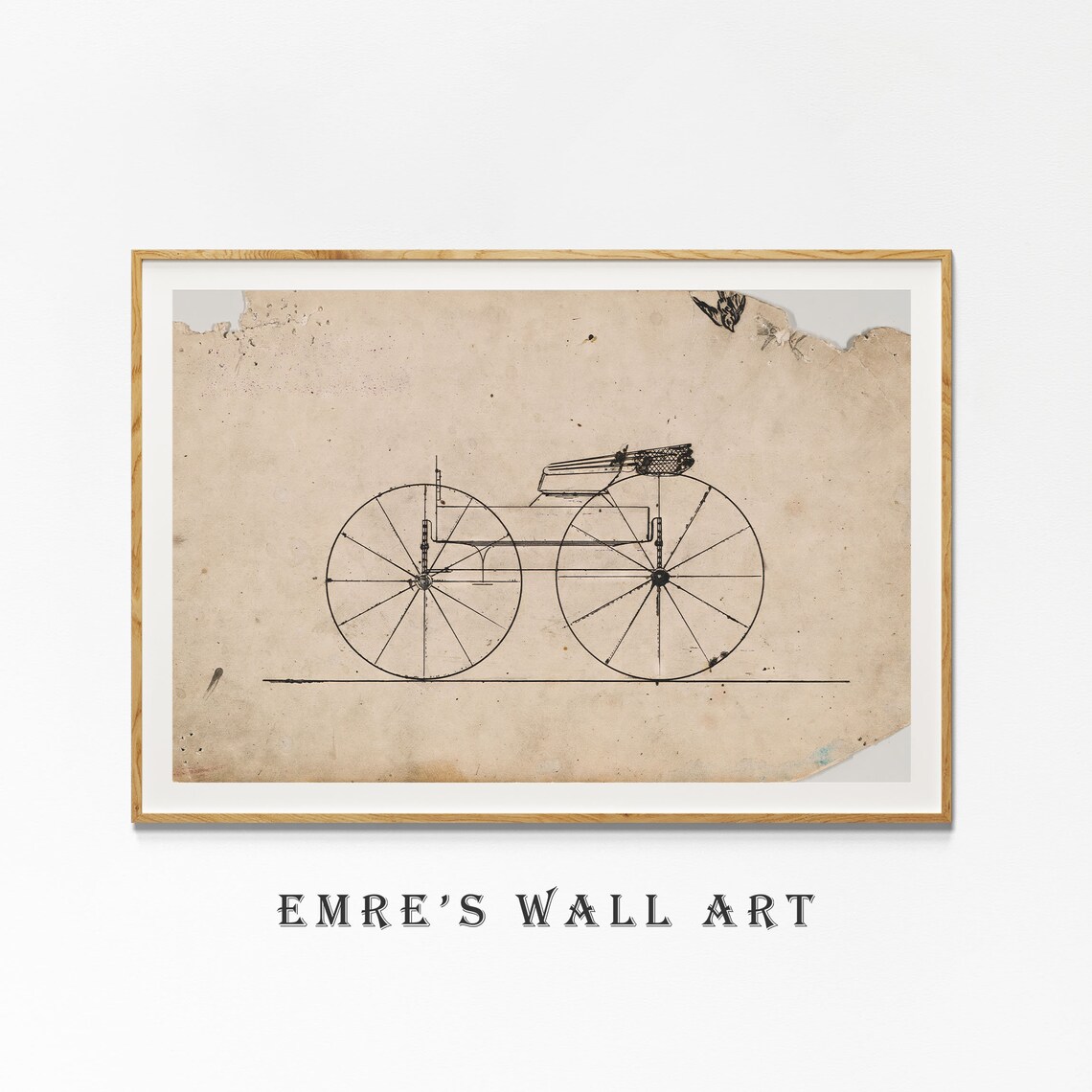 Vintage Bike Sketch Art Print, Antique Design - Image 4