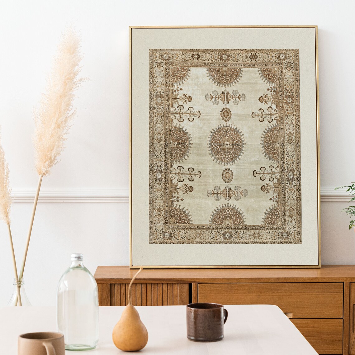 Vintage Rug Print Art Print, Antique Pattern - Image 4