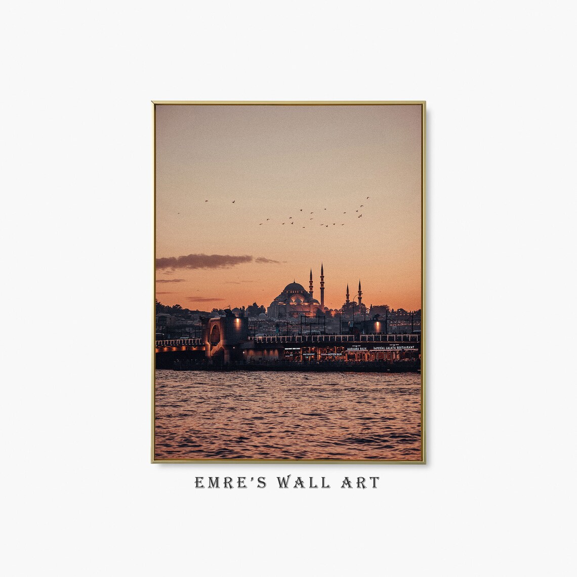 Istanbul City Landscape Art Print, Modern Cityscape