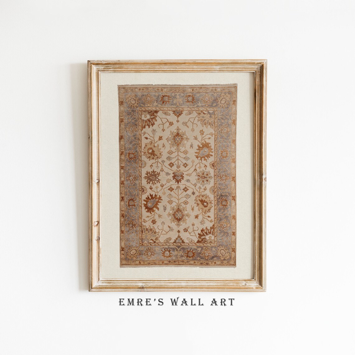 Neutral Tapestry Vintage Textile Art Print