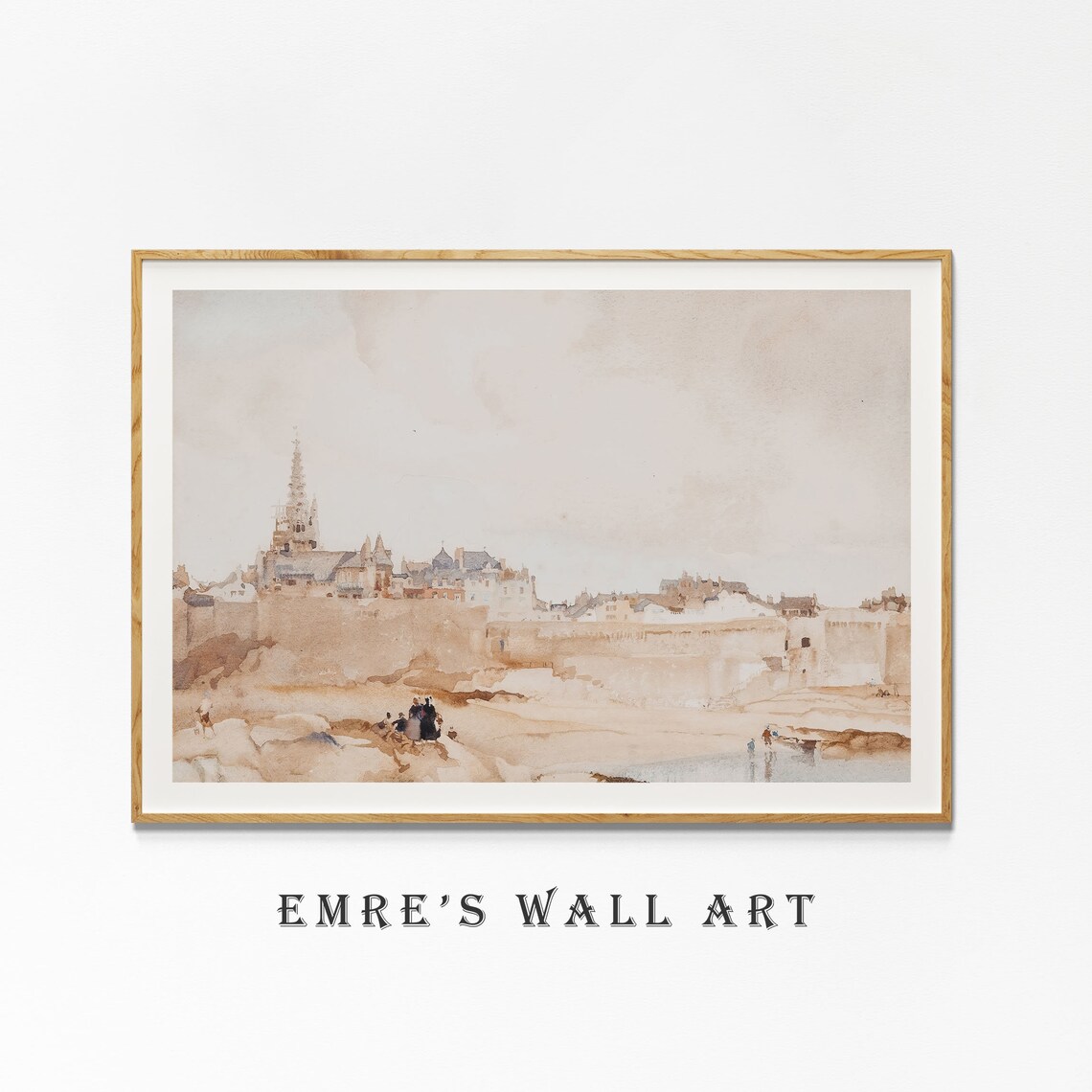 Vintage French Country Neutral City Art Print - Image 4