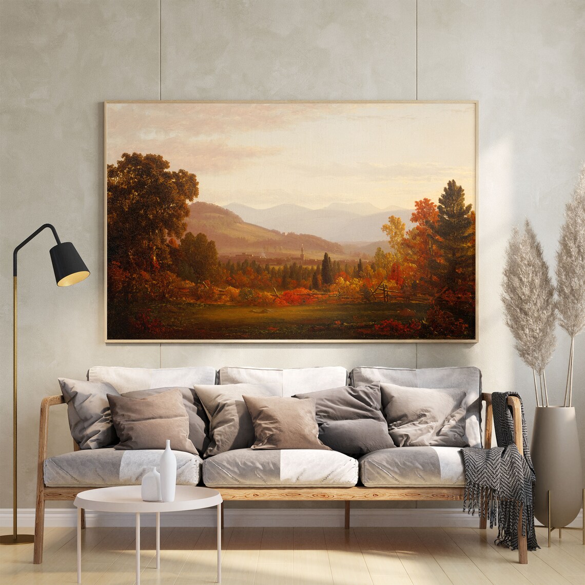 Moody Fall Landscape Art Print, Vintage Rustic Country - Image 2