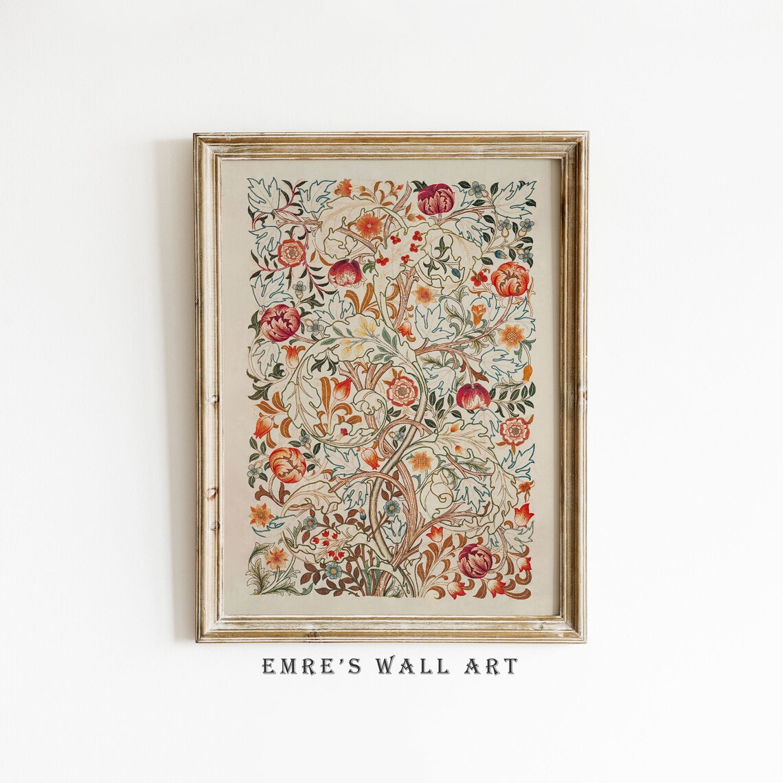 Antique Tapestry Vintage Botanical Art Print