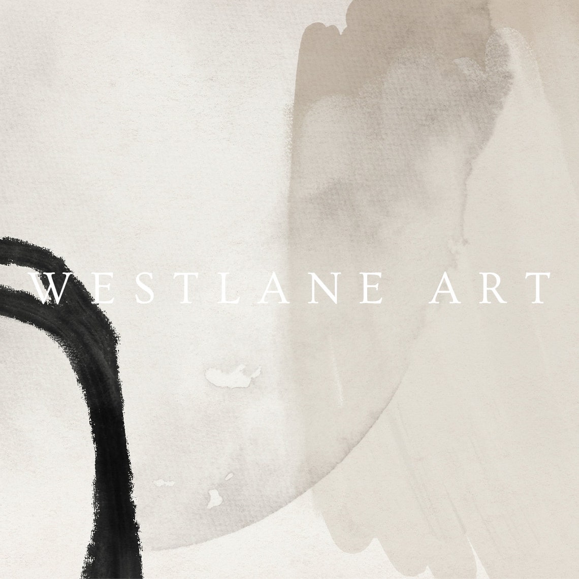 Minimalist Black Ink Brushstroke Abstract Japandi Wall Art Print - Image 2
