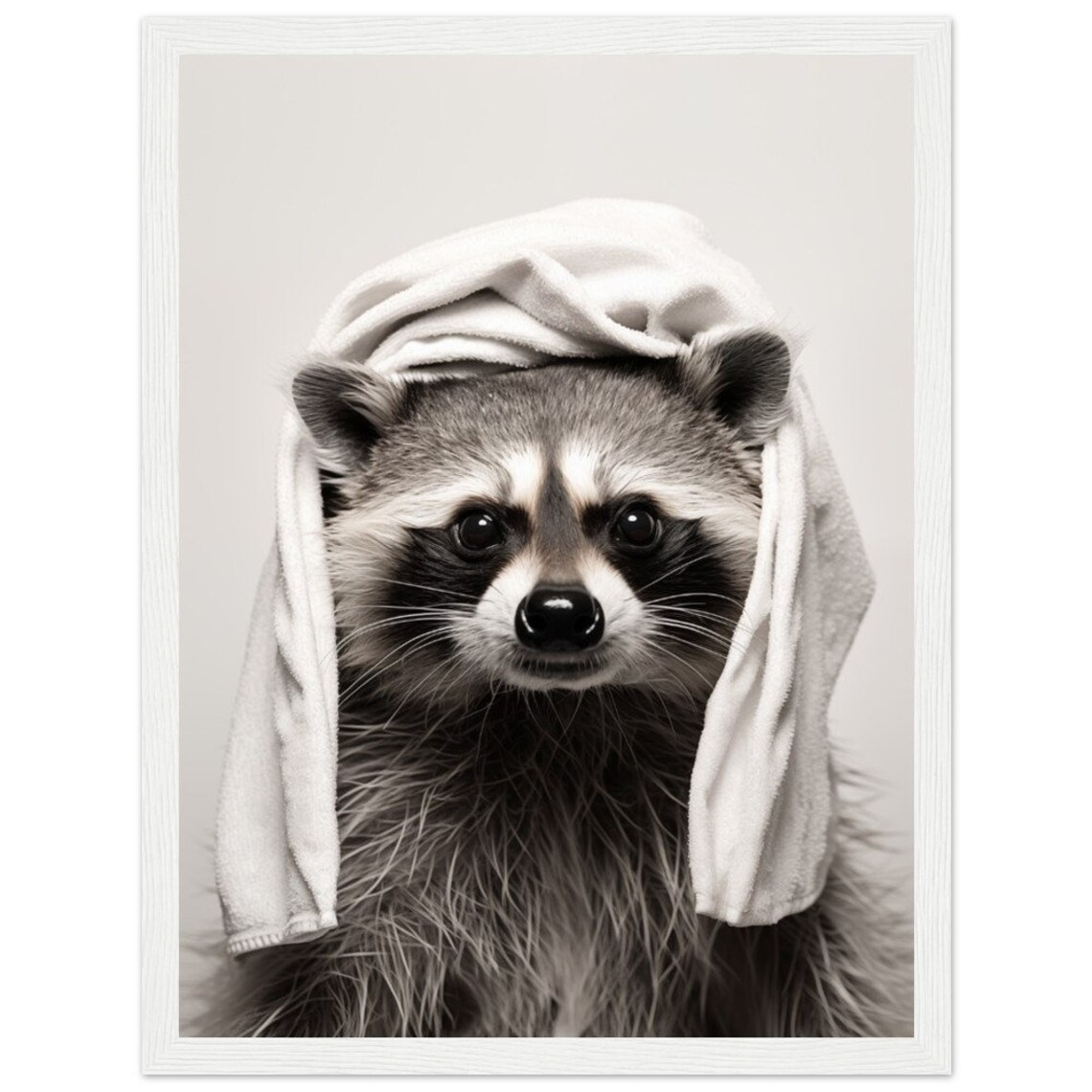 Raccoon Bathroom Humor Art Print