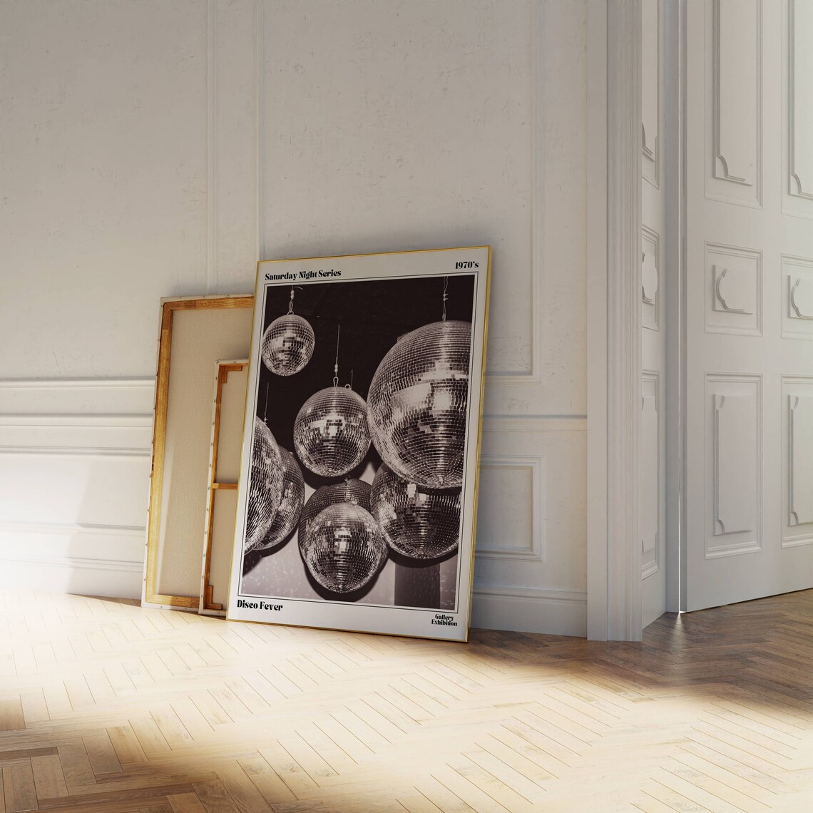 Disco Ball Print, Retro 70s Bar Cart Wall Art - Image 3