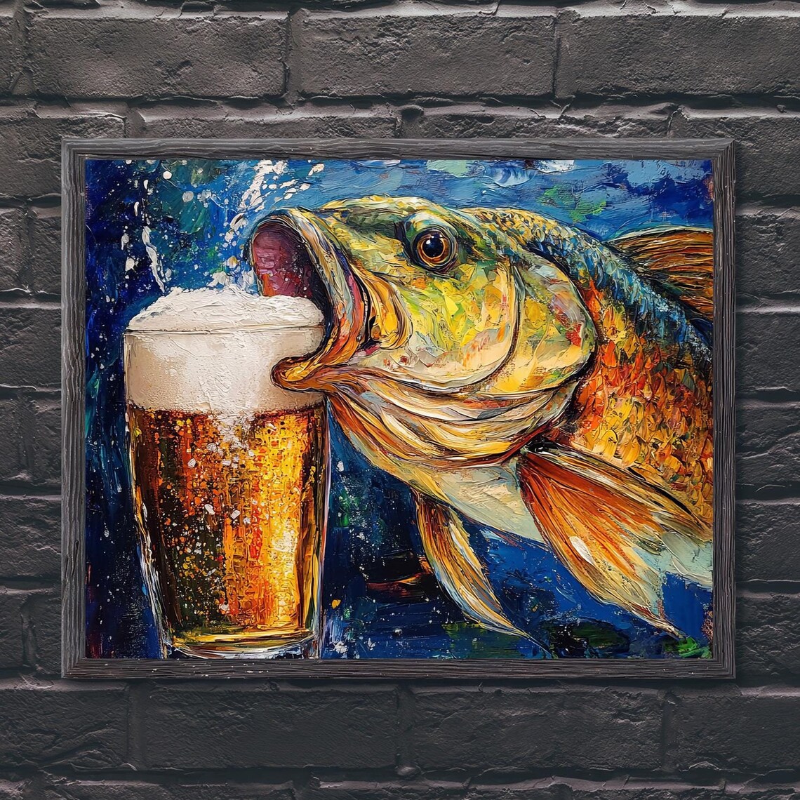 Fish Print, Funny Fishing Gift for Husband