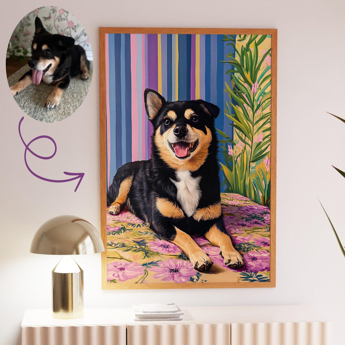 Sympathy Gift Custom Dog Painting Personalized Dog Portrait Wall Art Dog Illustration Art Pet Owner Gift Dog Mom Gifts For Her Nursery - Image 2