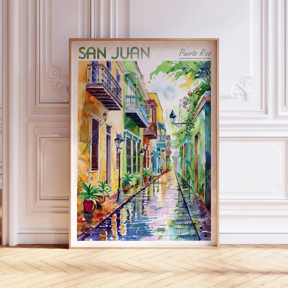San Juan World Cities Travel Poster