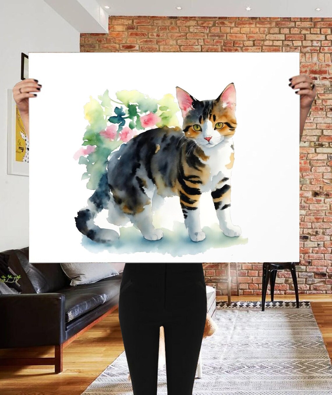Custom Cat Portrait - Watercolor Pet Art - Image 3