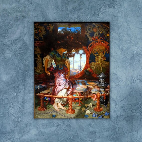 Holman Hunt Lady of Shalott Pre Raphaelite Tragic Heroine Poster