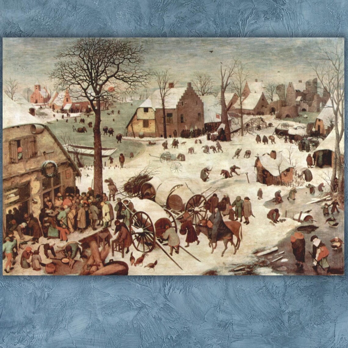 Bruegel The Census at Bethlehem Snowy Flemish Village Winter Art Poster