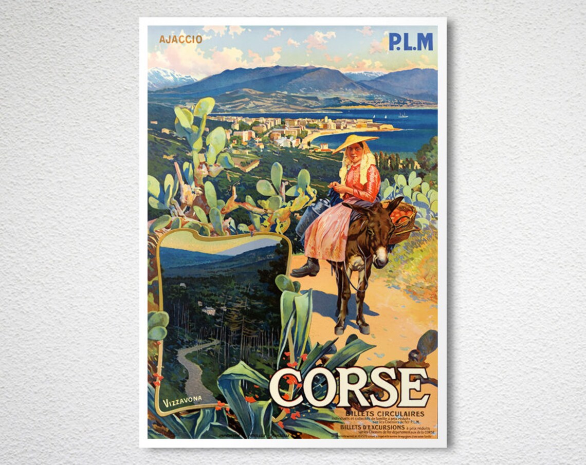 Corse France Vintage Travel Poster, Travel Poster - Image 2