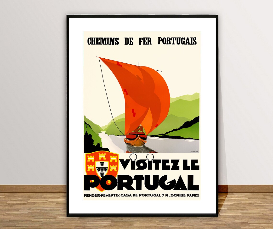 Visitez Le Portugal Vintage Travel Poster - Image 2