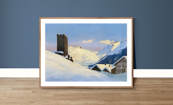 Hans Beat Wieland Hospental Winter Tower Alps Landscape Poster