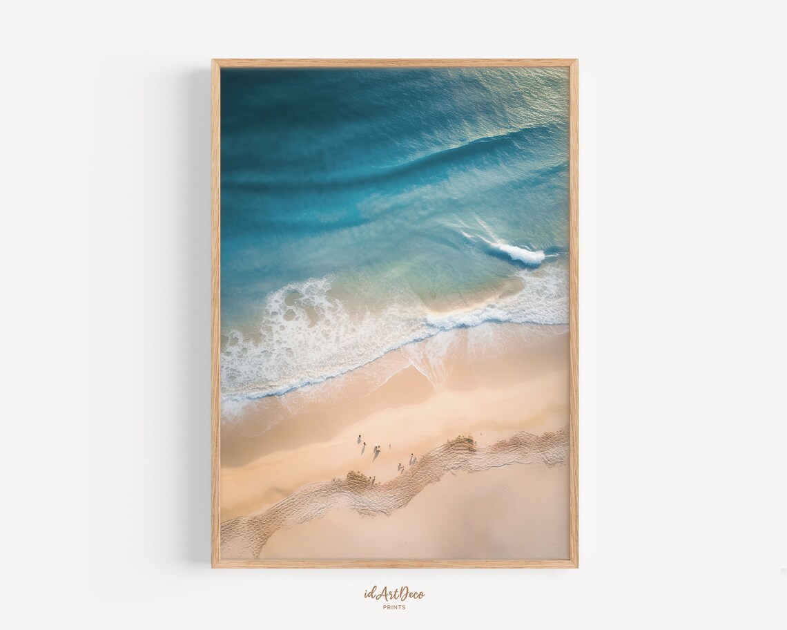 Aerial Beach Ocean Photography Art Print