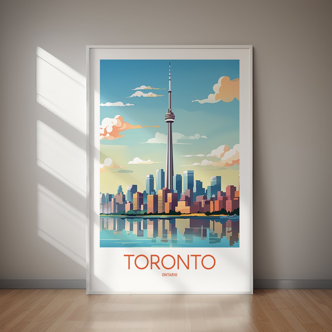 Toronto Canada Travel Poster, Hiking Holiday Wall Art