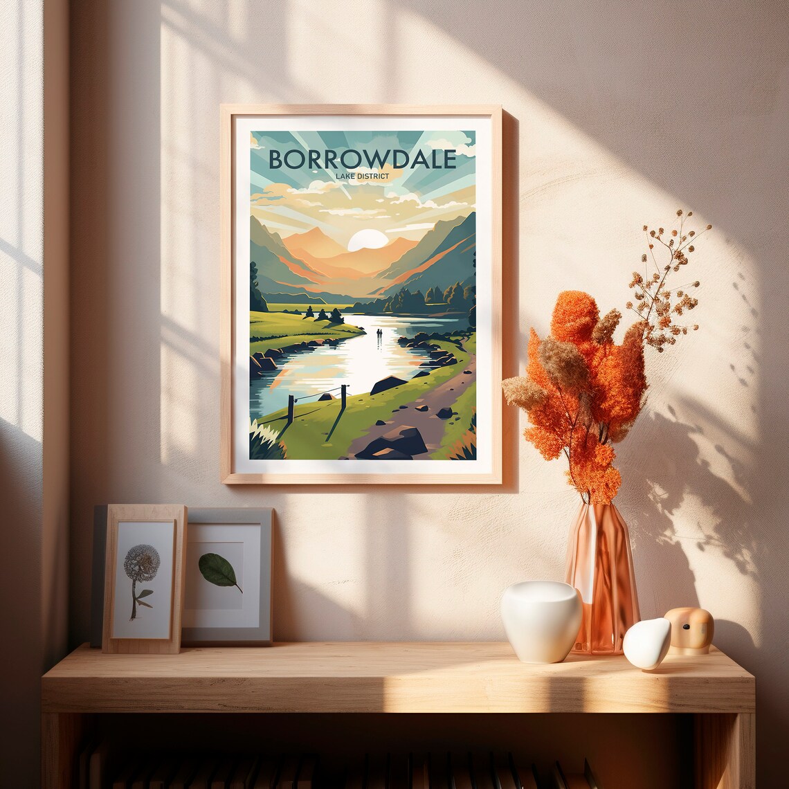 Borrowdale Travel Poster, Lake District Travel Art - Image 2
