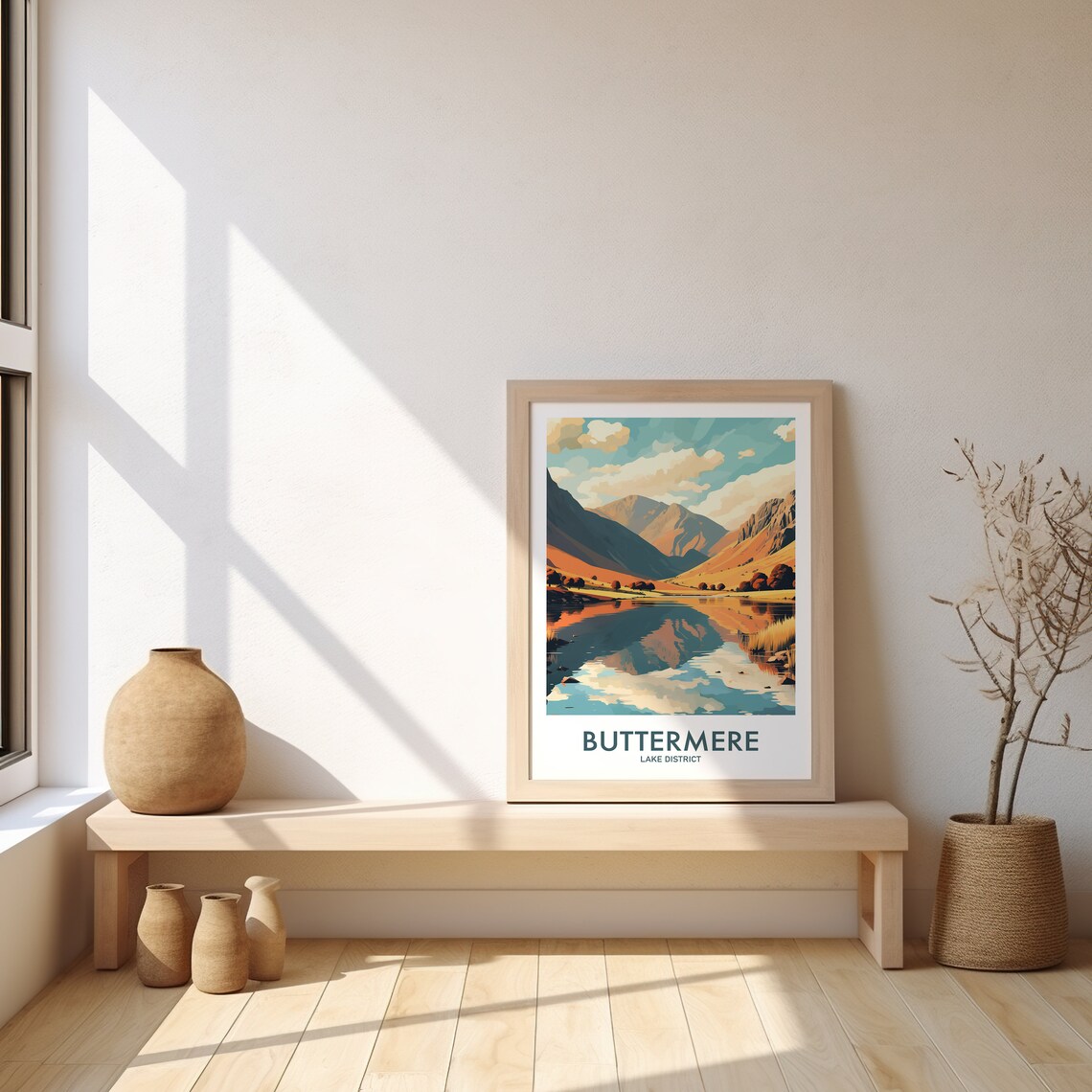 Buttermere Lake District Travel Poster Art Print - Image 2