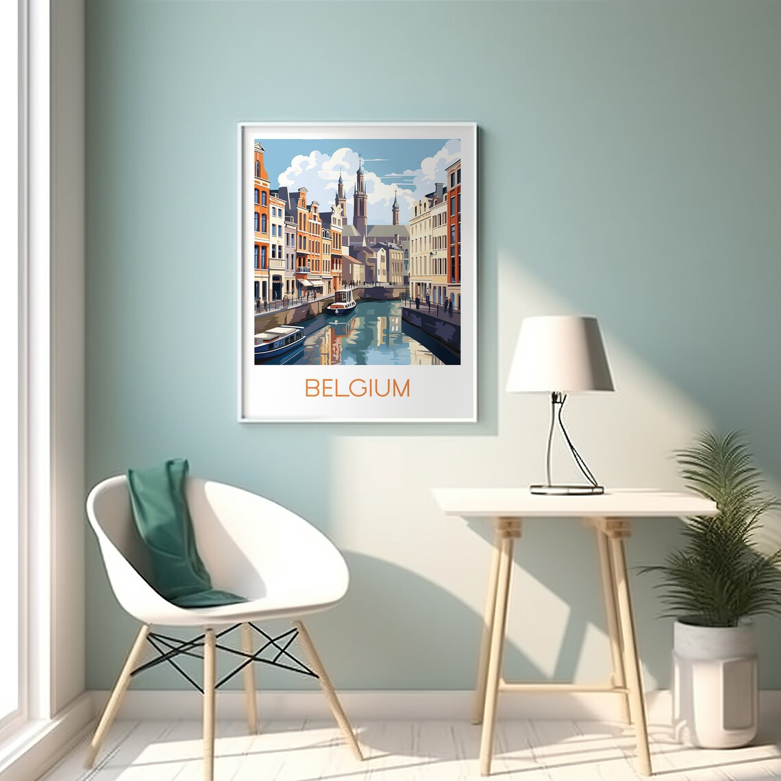 Belgium Travel Poster, Europe Wall Art Print - Image 2