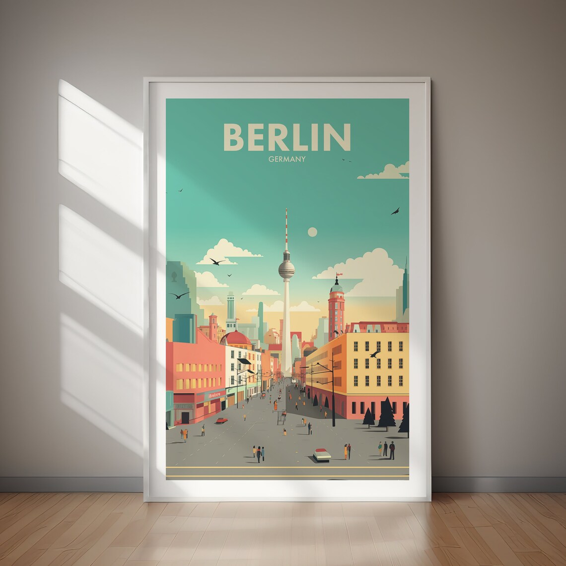 Berlin Germany City Travel Poster, Home Decor