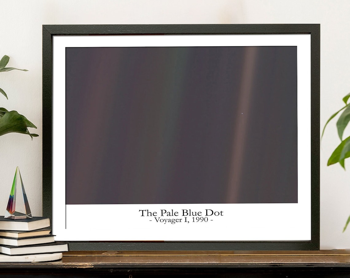 The Pale Blue Dot Photo, Outer Space Art Print