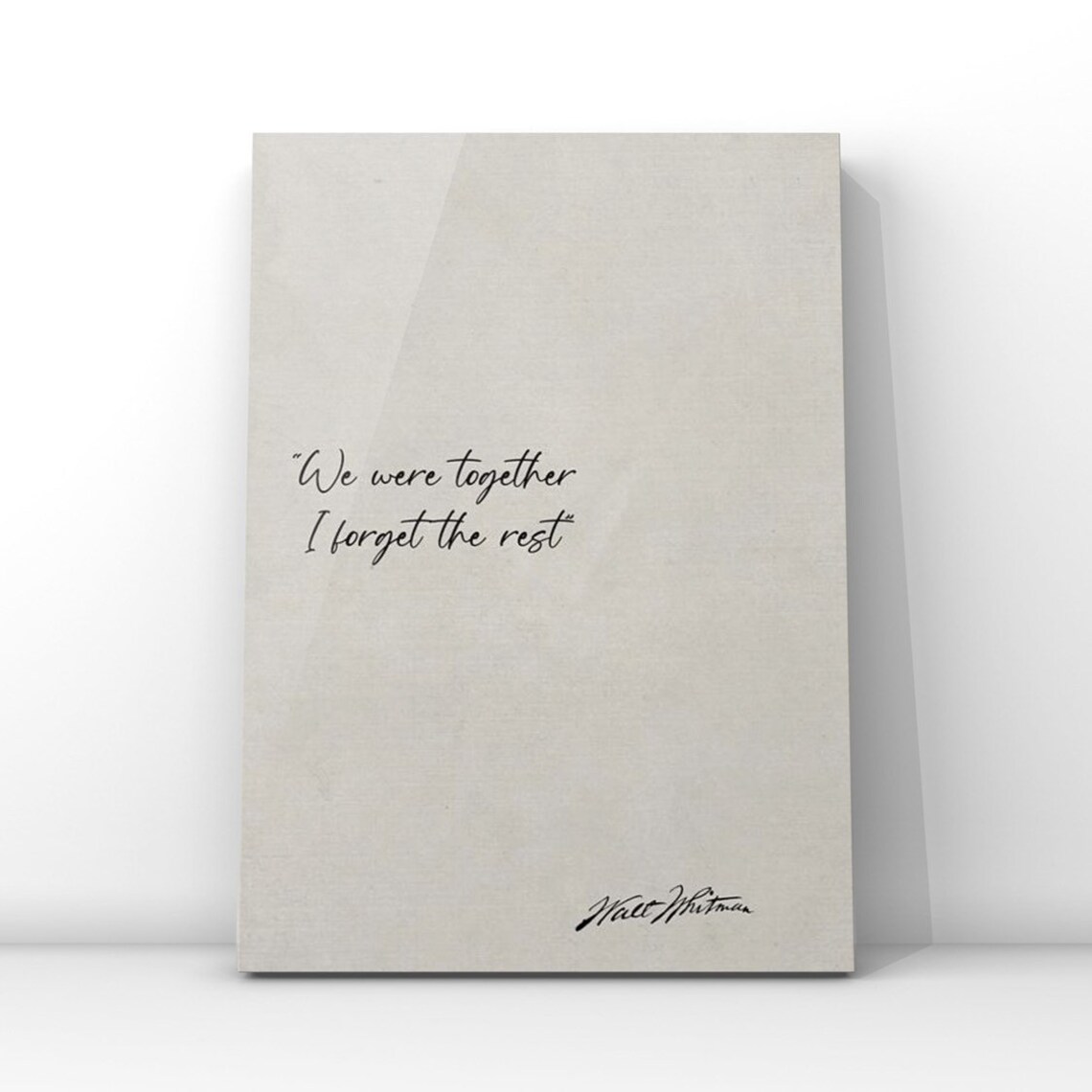 Walt Whitman Quote Art Print, Engagement Gift