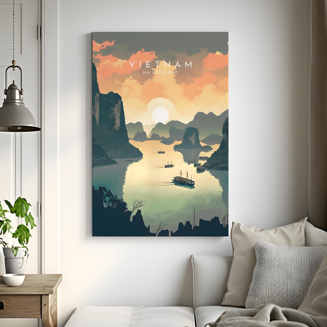 Vietnam Travel Print, Ha Long Bay Travel Poster - Image 3