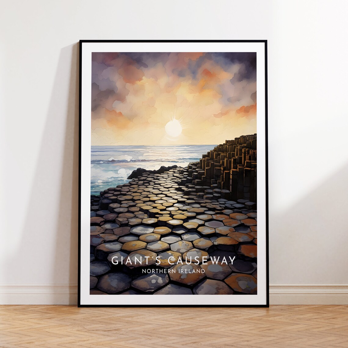 Giants Causeway Travel Poster, Northern Ireland
