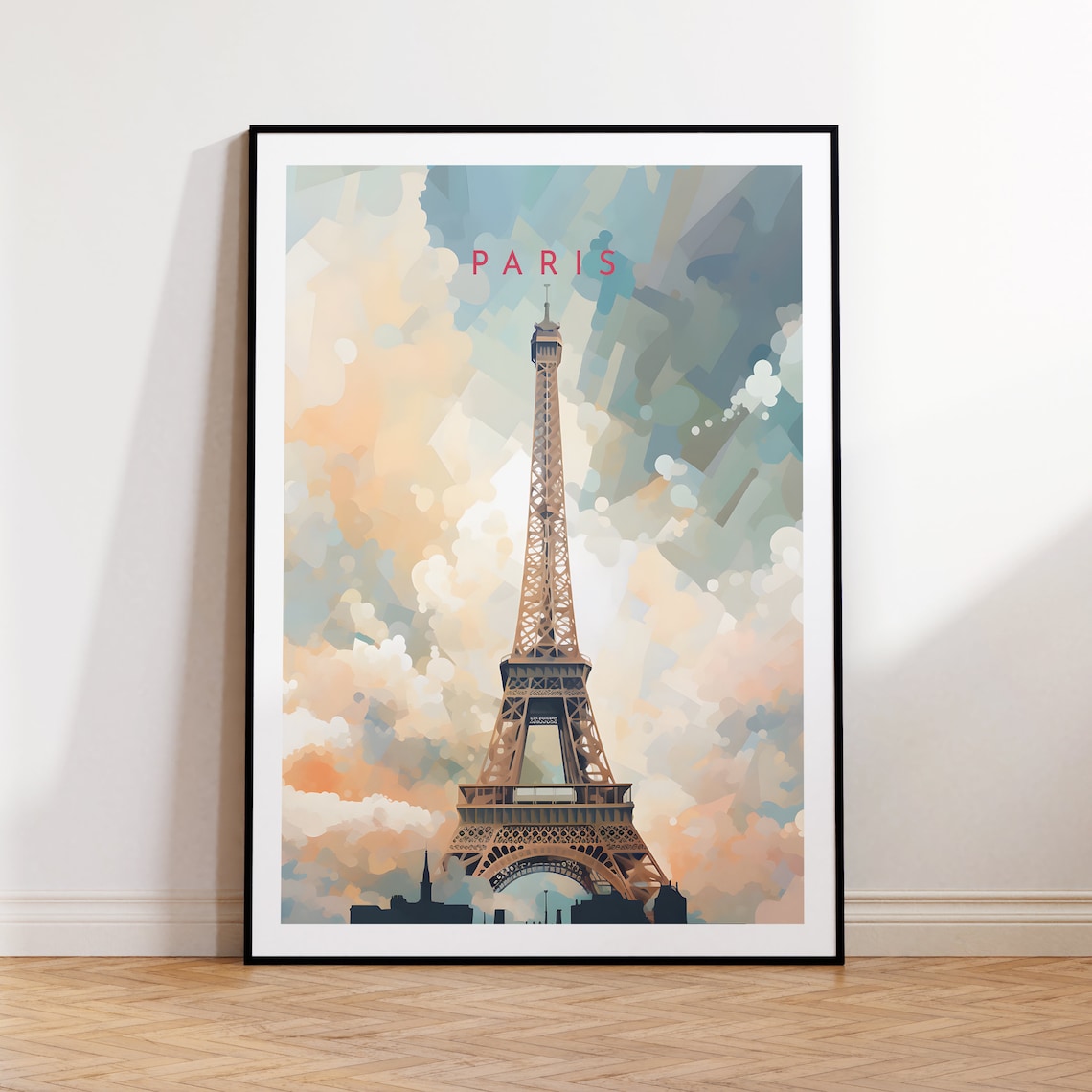 Paris Travel Poster, Eiffel Tower France Home Decor
