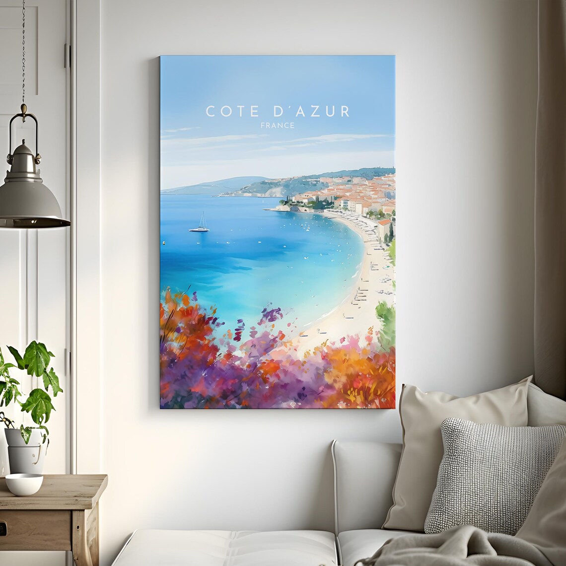 Cote d'Azur France Turquoise Beach Bay Riviera Travel Wall Poster - Image 3