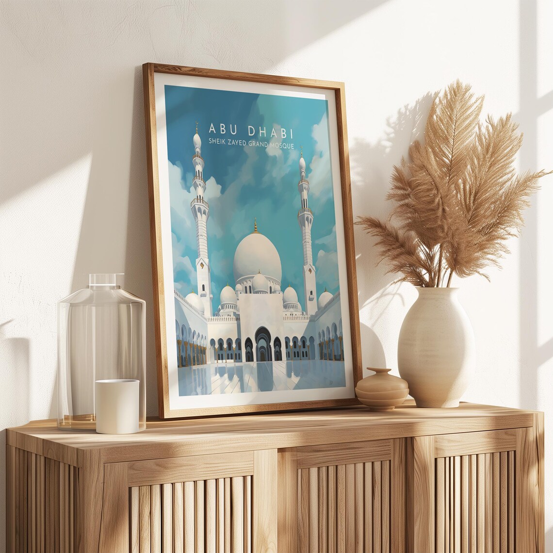 Abu Dhabi Travel Poster, Sheikh Zayed Grand Mosque - Image 2