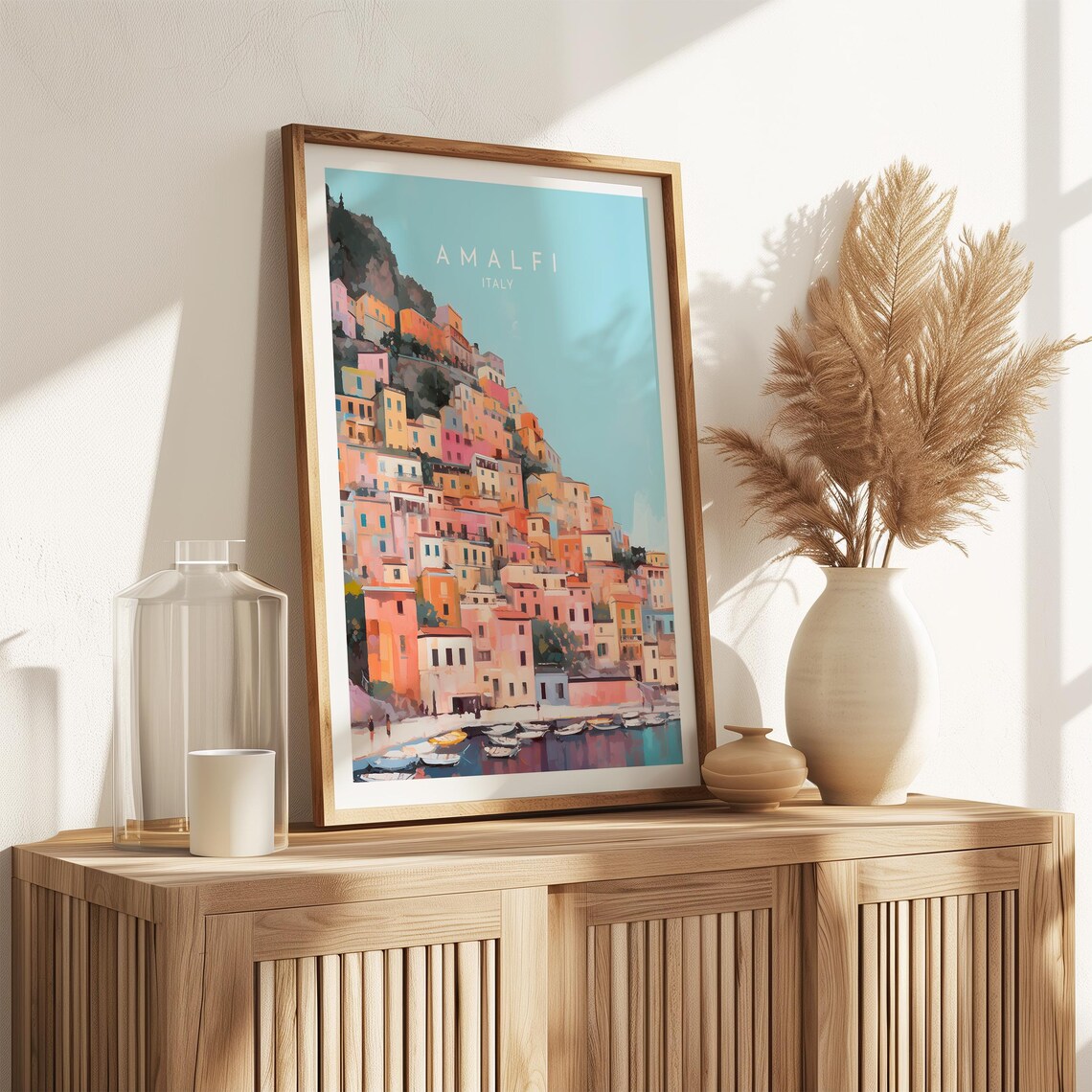 Amalfi Coast Travel Poster, Italy Home Decor - Image 2