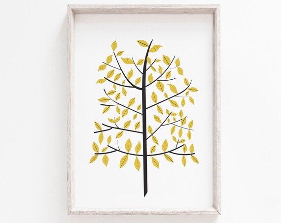 Tree Minimalist Art Print, Scandi