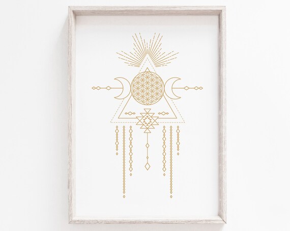 Mandala Minimalist Art Print, Modern Art