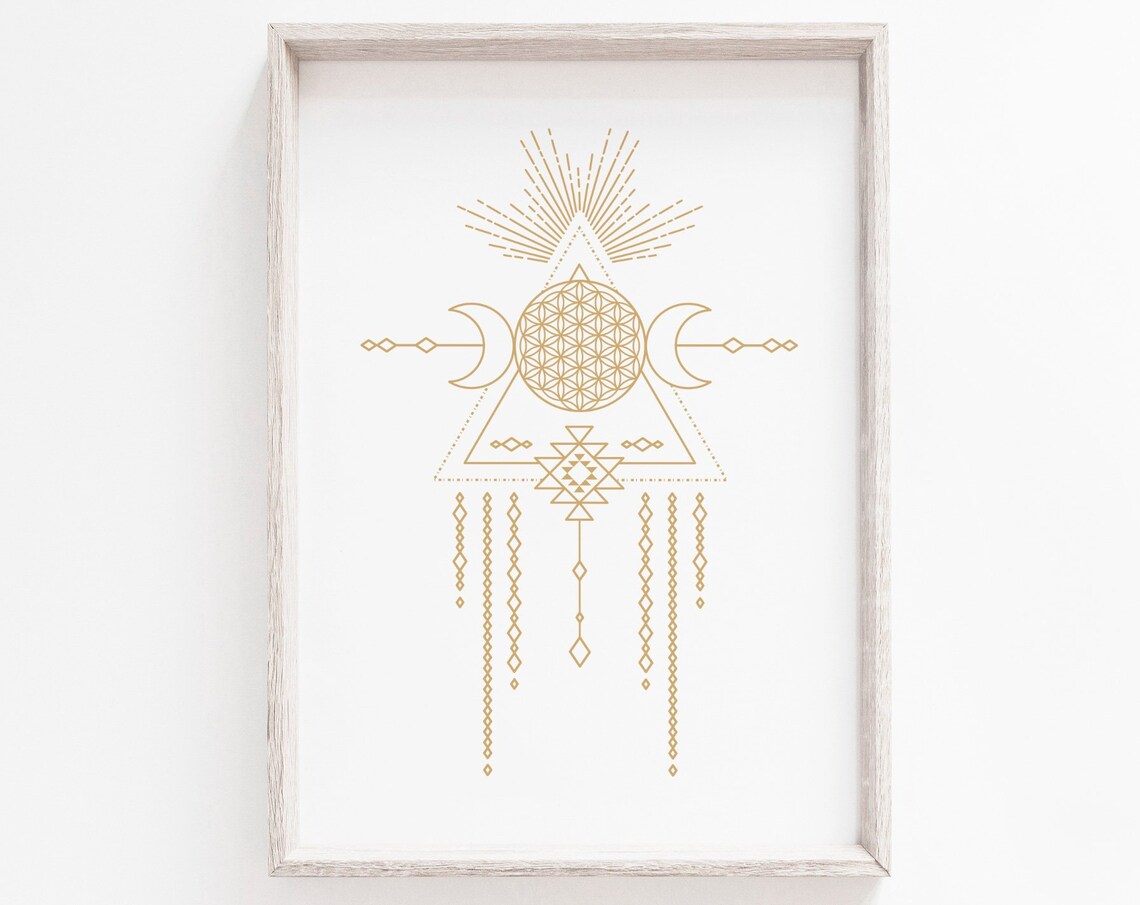 Mandala Minimalist Art Print, Modern Art