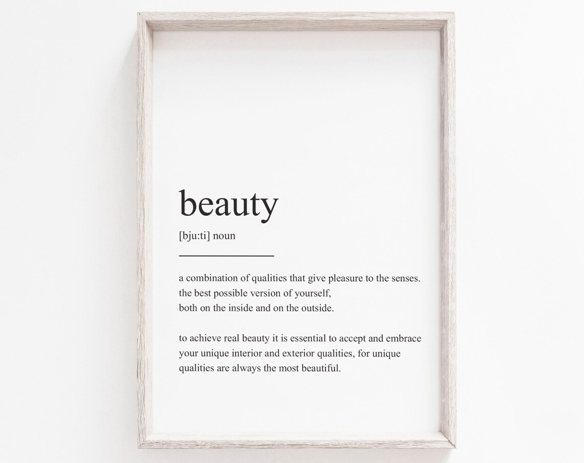 Beauty Definition Quote Art Print